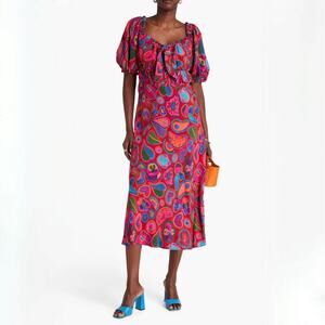 farm rio red lace monsteras midi dress FARM Rio | Dresses | Farm Rio Red Lace Monsteras Midi Dress
